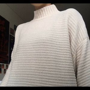 creme mock neck sweater!